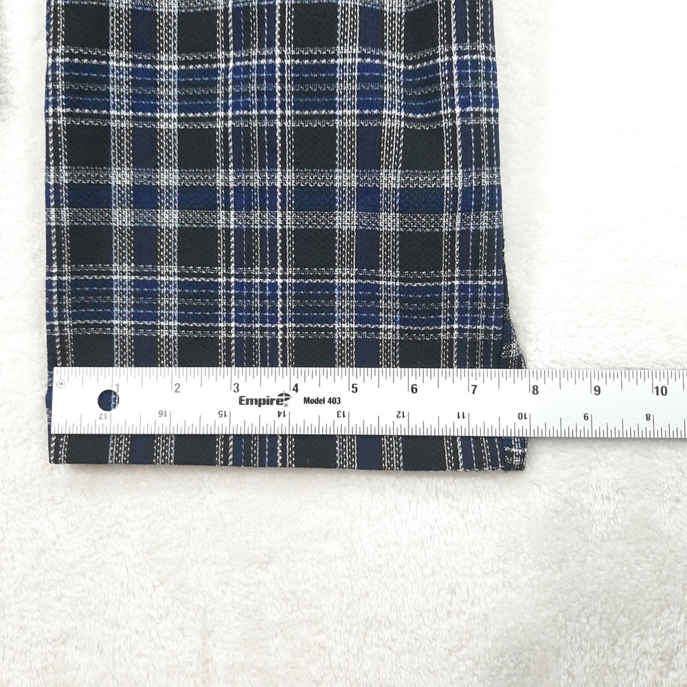 Jules & Leopold Blue Black Plaid Straight Leg Pull On Stretch Dress Pants Small - Picture 5 of 9